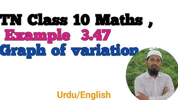 TN 10th Maths Eg 3.47| graph of variation #10thgraph