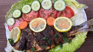 HOW TO MAKE BBQ GRILLED FISH |  OVEN GRILLED BBQ ROASTED TILAPIA /SEA BREAM | The Nigerian style