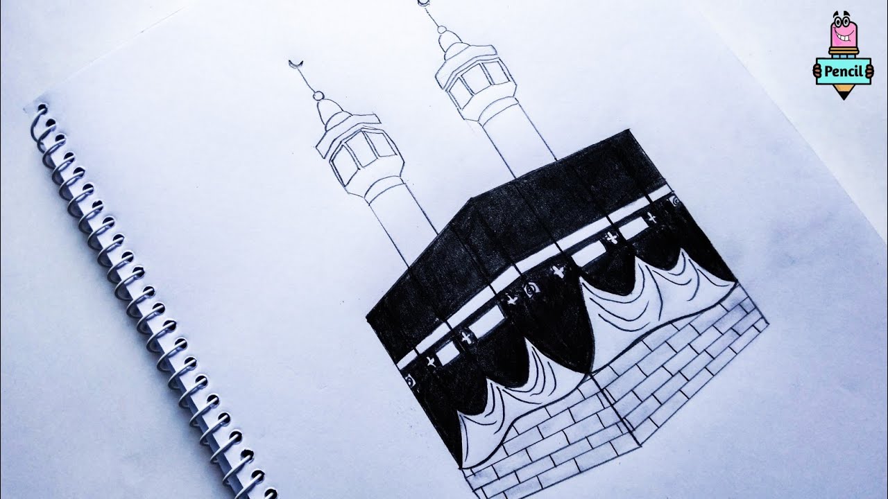 Hand drawing kaaba of mecca Royalty Free Vector Image