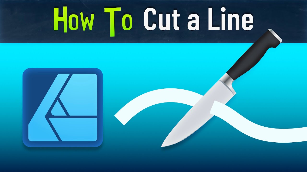 How to Cut a Line in Affinity Designer | Easy Vector Tutorial - YouTube