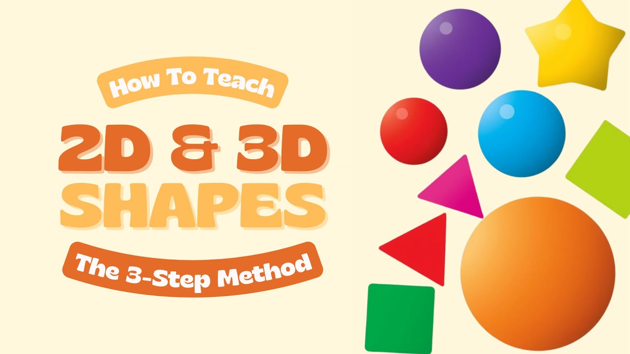 Teach 2D & 3D Shapes Easily: The 3‑Step Method #shapesforkids #2dshapes ...