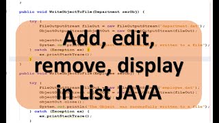 Lập trình Java - Giải bài tập về Add, Edit, Remove trong Array List Java