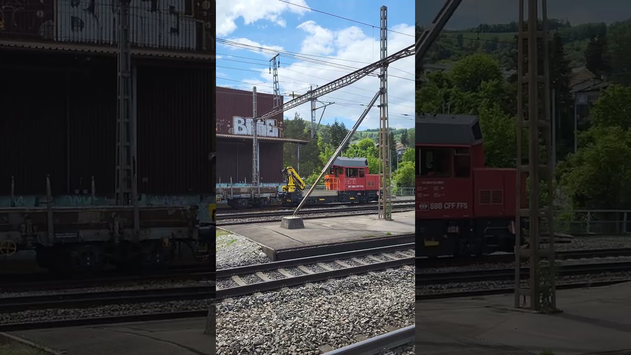 SBB Bauzug beim Bahnhof Killwangen-Spreitenbach, Kanton Aargau, Schweiz 20023 / #shorts