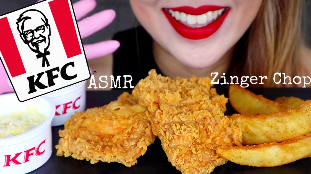 ASMR MUKBANG KFC CRUNCHY ZINGER CHOP W/ GRAVY + POTATO WEDGES | KFC MALAYSIA | FOODIELICIOUS ASMR