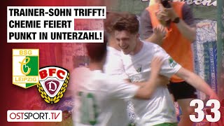 Dank TRAINER-SOHN! Chemie feiert Punkt in Unterzahl: Ch. Leipzig - BFC Dynamo | Regionalliga Nordost