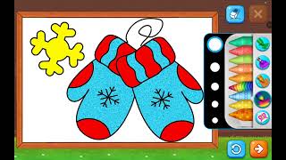 “Coloring Christmas Mittens 🧤❄️ | Learn Colors for Kids | Tiny Color Tales”