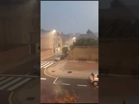 Video: Impresionante tormenta con granizo en Tudela 16/08/2023