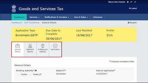 GSTN Official Guide for Application for Enrolment of GST Practitioner