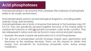 Acid Phosphatase Isolation and characterization