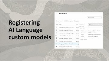 Register Custom OCI AI Language models in Oracle Analytics