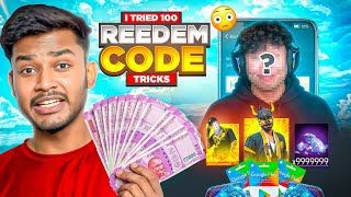 I TRIED 100 FREE REDEEM CODE TRICKS TO GET FREE DIAMONDS 💸 screenshot 3