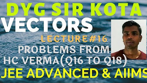 16. Vectors JEE Advanced AIIMS problems from HC Verma
