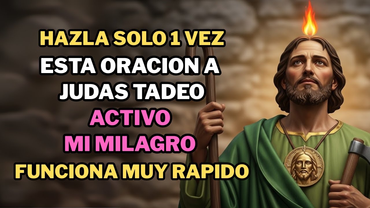 ¡ALERTA URGENTE! ESTA ORACIÓN A SAN JUDAS TADEO ACTIVÓ MI MILAGRO EN 24 HORAS 😱🙏