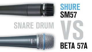 Shure SM57 vs Beta 57A [ SOLO & MIX ] Snare Drum Dynamic Microphone comparison test shootout 52A 91A