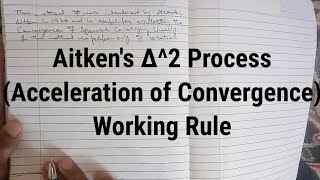 Aitken's Δ Square Process