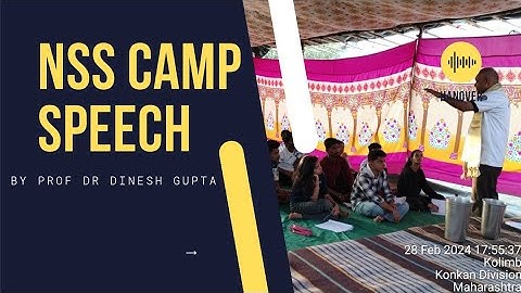 Inspiration Talk at NSS Camp | Dinesh Gupta | Mindset Guru | Aanandshree