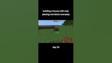 building a house with only placing one block everyday (day 24) #minecraft #minecraftbuilding #mcpe