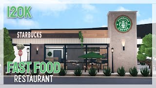Roblox Bloxburg: Modern Fast Food Restaurant Speedbuild | 120K