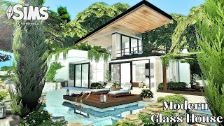 The Sims 4 | Modern Glass House Build | No CC