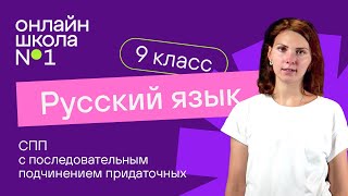 картинка: СПП с последовательным подчинением придаточных. Видеоурок 24. Русский язык 9 класс