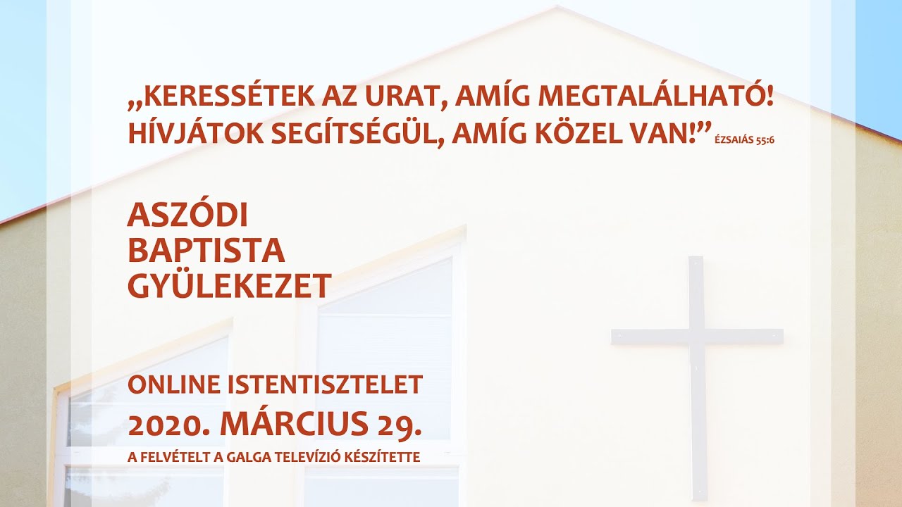 2020. március 29-i Istentisztelet