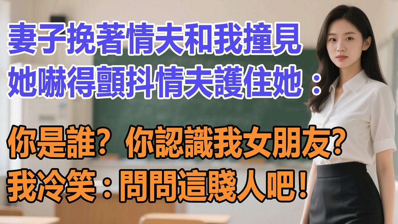 妻子挽著情夫和我撞見，她嚇得顫抖情夫護住她：你是誰？你認識我女朋友？我冷笑：問問這賤人吧！#出軌小說 #愛情故事 #白月光 #幸福人生#生活经验