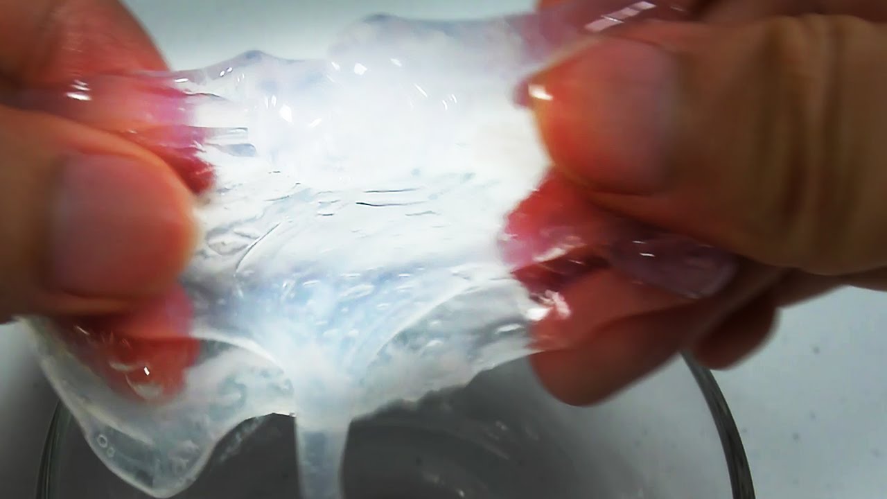 MAKE CLEAR SLIME WITH BAKING SODA NO BORAX LIQIUD GLASS THINKING