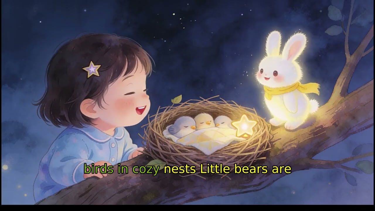 Пойте с нами караоке! 🎵 Песенка для сна «Мерцай, мерцай» | Детские песенки | Детский мультфильм |...