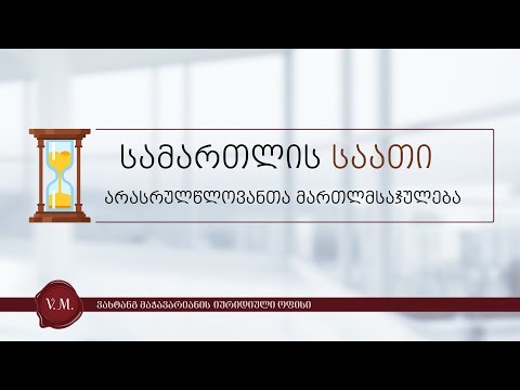 სამართლის საათი ვახტანგ მაჭავარიანთან ერთად - გიორგი ტურაზაშვილი - არასრულწლოვანთა მართლმსაჯულება