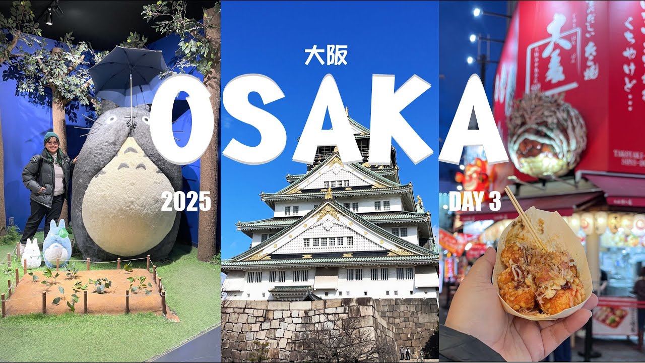 #OSAKAVLOG Brooklyn Coffee, Osaka Castle, Halal Food, Glico Dotonbori - JAPAN🇯🇵 WINTER TRIP 2025