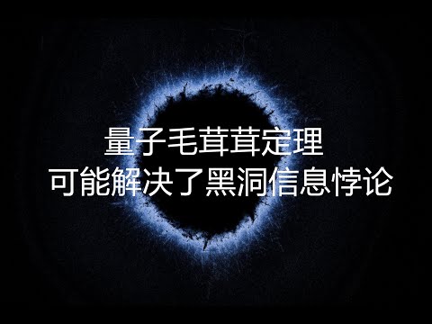 量子毛茸茸定理可能解决了黑洞信息悖论