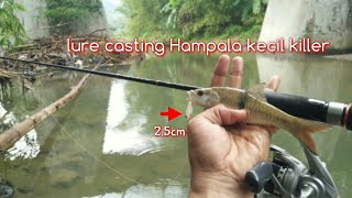 Casting Hampala setelah banjir killer pakai umpan ini || upil 2,5cm