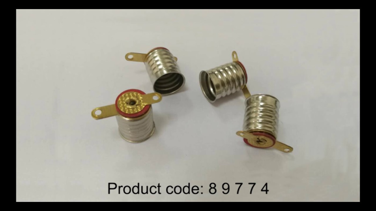 89774 E12 Screw Base Socket with Solderable Tabs YouTube