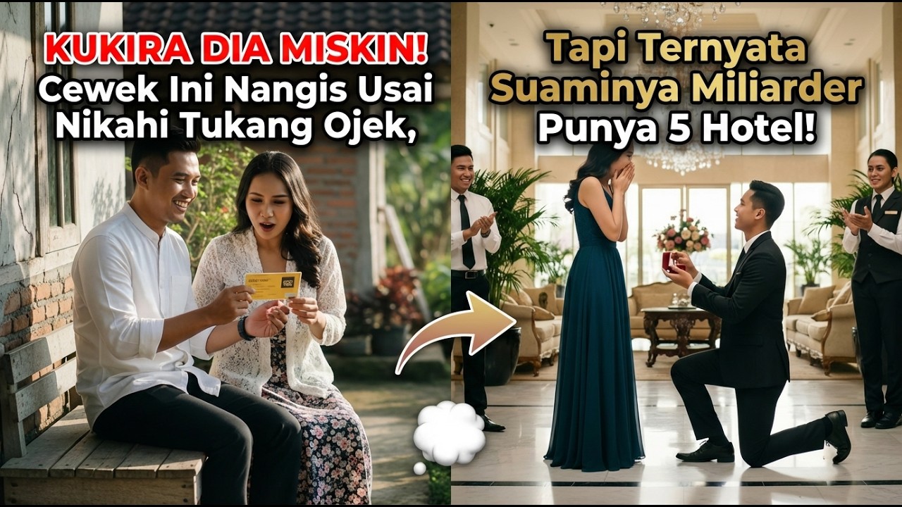 Kira Miskin! Gadis Ini Nangis Nikahi TUKANG OJEK, Ternyata Suaminya MILIARDER Pemilik 5 HOTEL!