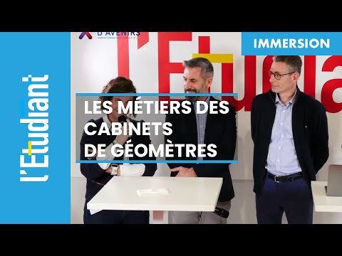 Les métiers des cabinets de géomètres.