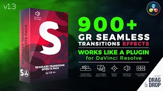 GR Seamless Transitions Effects for DaVinci Resolve | Works as a plugin