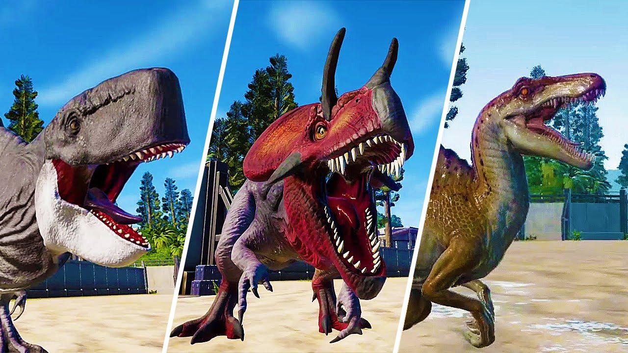 all dinosaurs in jurassic world evolution 2