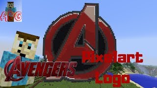 Avengers Symbol | Minecraft Pixel Art Time Lapse