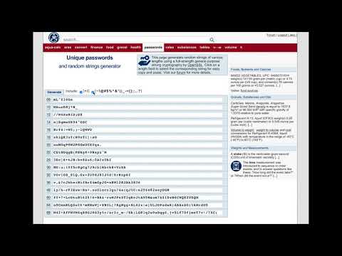 Aqua-calc.com Password, Username, Character, Letter and Random string generator.