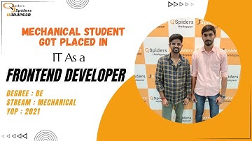 Mechanical graduate got placed | In IT Company| As a Frontend Developer| QSpiders\JSpiders Hadapsar