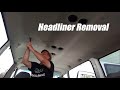 Ford E350 Van Life   Day 10 Removing the headliner and an idea for vents