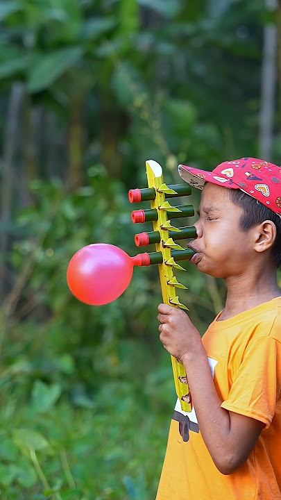Amazing Colourful Balloons Toys with Coconut Tree #bamboo #shorts