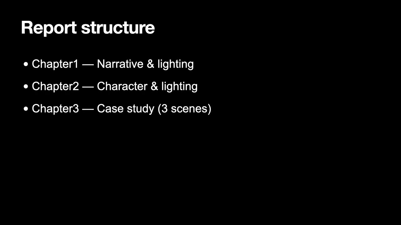Visual Presentation for Design for Animation, Narrative Structures & Film Language