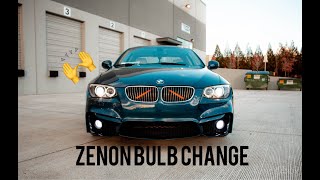 Bmw e90/e92 Vlog - How to change bulb on xenon lights