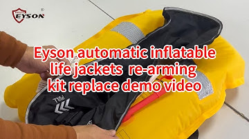 Eyson automatic inflatable life jackets re arming kit replace demo video