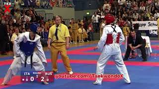 Taekwondo Euros 2006 Male Fly Weight Semi Final - Diego Redina (Italy) v Alan Nogaev (Russia)