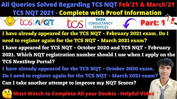 🔴 Part: 1 All Queries Solved Regarding TCS NQT Feb