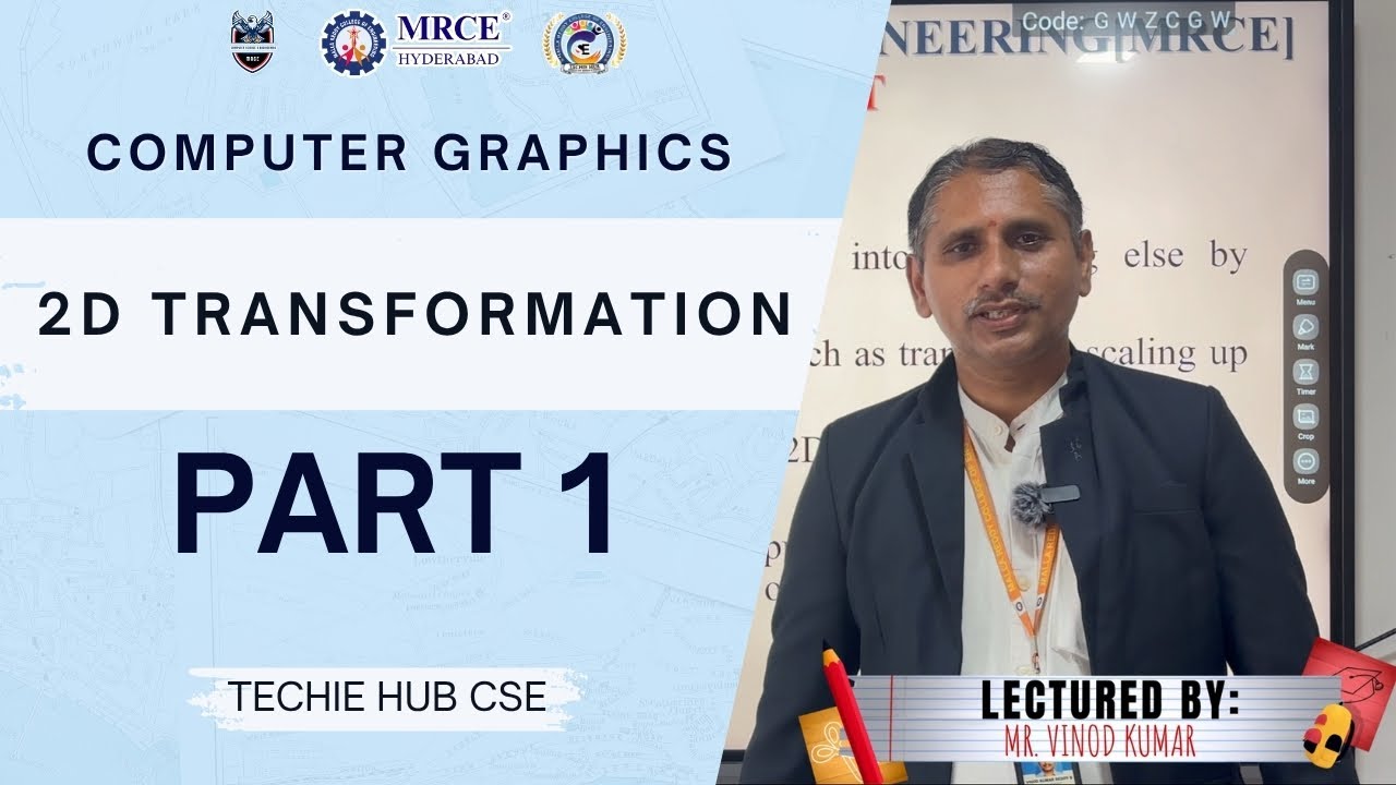 2D TRANSFORMATION | CG PART 1 | Techie - hub| DEPT OF CSE & IT | MRCE