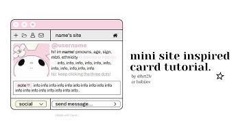 mini site inspired carrd tutorial!　✦　cr; hobiiov