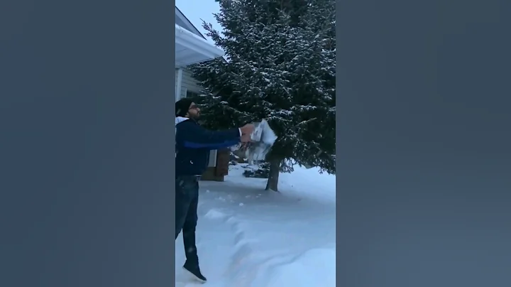 Hot water to ice in Canada #viral #shorts